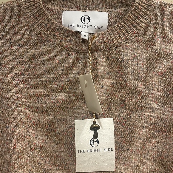 The Bright Side pearl Sweater XS unisex - NWT - pink melange - Picture 2 of 6